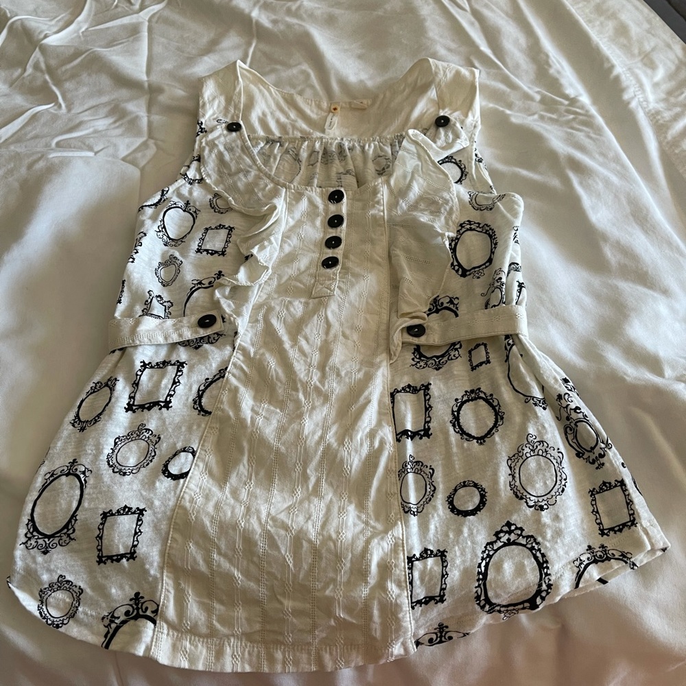 Anthropologie tank by Little Yellow Button.  Mirror print